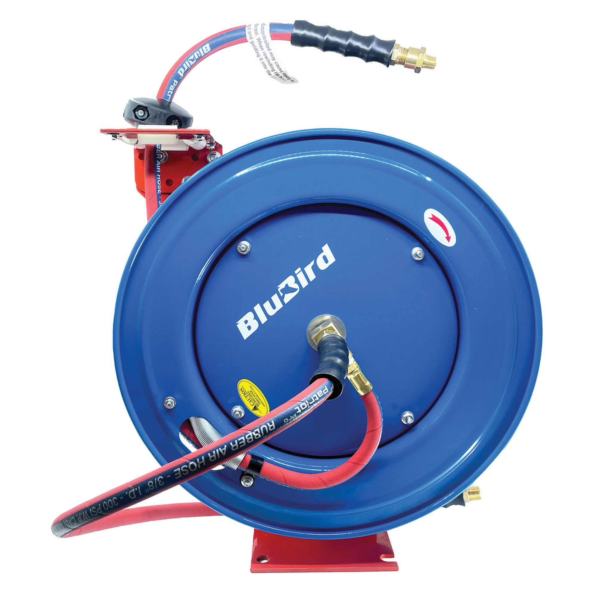 Patriot Pro, 3/8in.x50ft. Patriot Pro Rubber Air Hose Reel, Hose Diameter 3/8 in, Hose Length 50 ft, Model# PPRHD3850